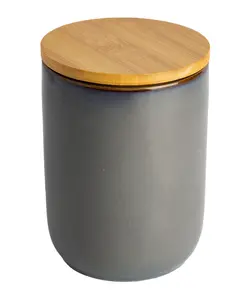 بانکه سرامیکی با درب بامبو