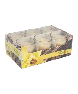 بسته 6 عددی شمع لیوانی معطر با رایحه وانیل