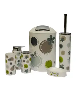 ست سرویس بهداشتی 6 پارچه طرح گل سانیتری