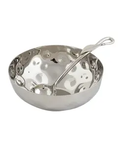 خاویار خوری استیل همراه با قاشق طرح برگ ساده کالینری کانسپتس