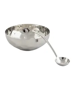 خاویار خوری استیل همراه با قاشق طرح برگ ساده کالینری کانسپتس