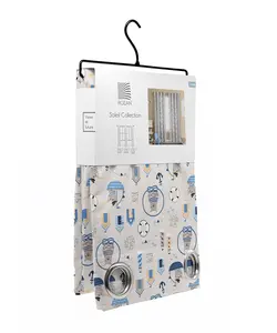 پرده پانچی کیدز طرح ملوان 260*150 روزان