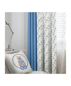 پرده پانچی کیدز طرح ملوان 260*150 روزان