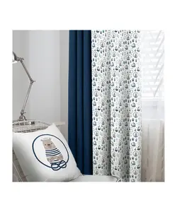 پرده پانچی کیدز طرح ملوان 260*150 روزان