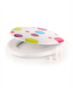 درب توالت فرنگی طرح دایره های رنگی