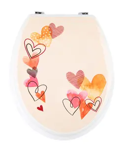 درب توالت فرنگی طرح قلب