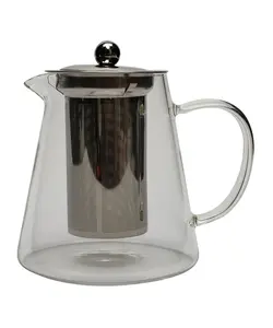 قوری پیرکس استوانه ای بزرگ 950 میل شفاف