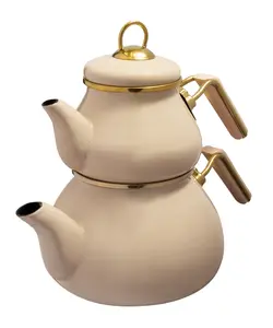 کتری قوری استیل لعابی آجار