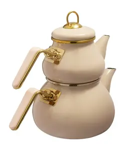 کتری قوری استیل لعابی آجار