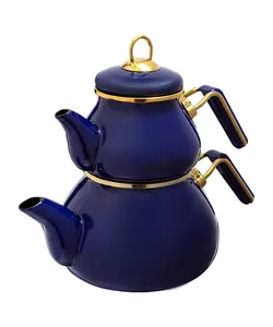 کتری قوری استیل لعابی آجار