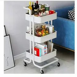 ترالی اورژانس و آرایشگاهی سه طبقه چرخدار (طرح ایکیا)