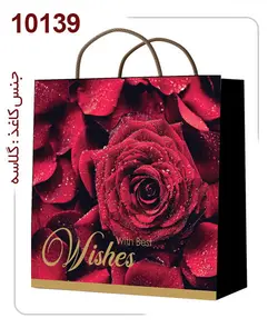 ساکدستی فانتزی گل رز با کاغذ گلاسه کد10139