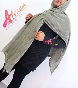 شال الیاف طبیعی یراق‌دار صد درصد پنبه‌ای