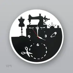 ساعت دیواری طرح چرخ خیاطی