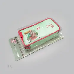 جامدادی مستطیل تک زیپ طرح دختر