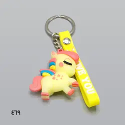 سرکلیدی سیلیکونی اسب تک شاخ زرد