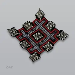 تکه دوزی هشتگ مخملی بزرگ