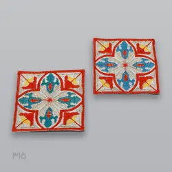 تکه دوزی مربع طرح قالی