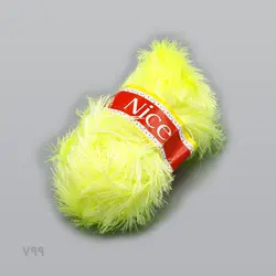 کاموا خزدار یوموش زرد فسفری دو رنگ