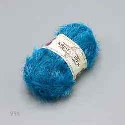 کاموا خزدار یوموش آبی فیروزه‌ای تیره