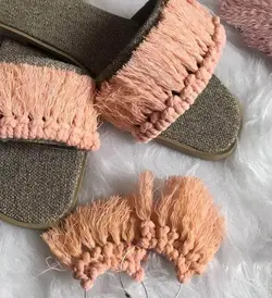 ست روفرشى و گوشواره مكرومه کد 1293