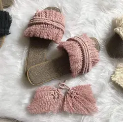 ست روفرشى و گوشواره مكرومه کد 1293