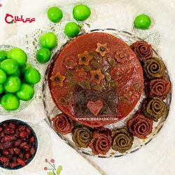 کیک لواشک شکم پر کادوئی گرد