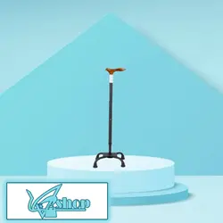 عصا چهارپایه فلزی مشکی ماسه ای مدل دسته TESSY Cane T31 pvc