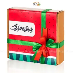 باکس شیشه‌ای هدیه شب یلدا - وگان