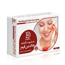 ماسک صورت خاک رس قرمز برای پوست معمولی - 150 گرمی - دامیثا