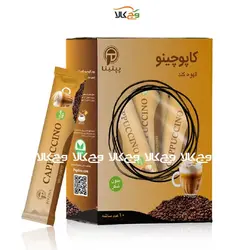 کاپوچینو قهوه گلد بدون شکر پپتینا - ساشه 10 عددی