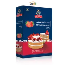 پودر کیک نیمه آماده توت فرنگی زر ماکارون - 500 گرمی