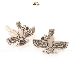 دکمه سردست دست‌ساز نقره