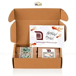 هدیه شرکتی داتیس (نوروزی) - شکلات دست‌ساز و دمنوش - وگان