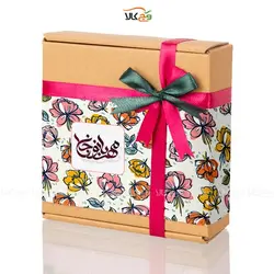 هدیه روز مادر - جعبه مقوایی مربع - وگان