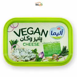 پنیر سویا گیاهی وگان خامه ای سبزیجات - 250 گرمی - آلیما