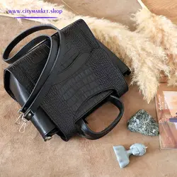 کیف چرم زنانه راینو مدل کایلی رنگ مشکی
