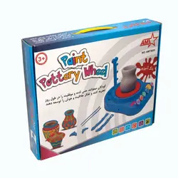 چرخ سفالگری با گل رس