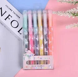 هایلایتر دوطرفه ۶ رنگ طرح تکشاخ