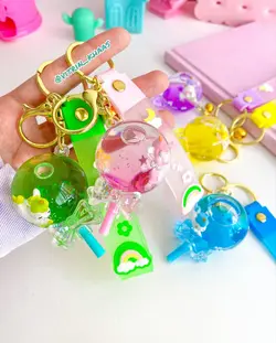 آویز کلید اکورایومی سری تکشاخ آبنباتی