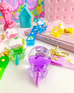 آویز کلید اکورایومی سری تکشاخ آبنباتی