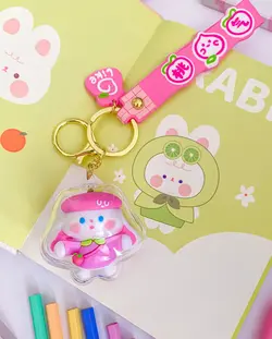 آویز کلید طرح خرگوش حبابدار