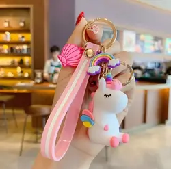 آویز کلید طرح تکشاخ مدل صدفدار