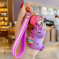 آویز کلید طرح تکشاخ مدل صدفدار