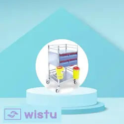 ترالی پانسمان چهارکشو مدل استیل و آلومینیوم - فروشگاه اینترنتی ویستو - خرید ترالی پانسمان چهارکشو استیل و آلومینیوم