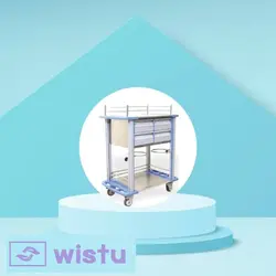 ترالی حمل دارو چهارکشو مدل استیل و آلومینیوم