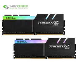 رم دسکتاپ DDR4 جی اسکیل TRIDENTZ RGB ظرفیت 32GBG.SKILL TRIDENTZ RGB DDR4 3600Mhz CL18 Dual Channel Desktop RAM 32GB