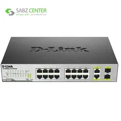 سوییچ 18پورت غیرمدیریتی دسکتاپ دی-لینک مدل DES-1018P D-Link DES-1018P 18-Port Unmanaged Desktop Switch