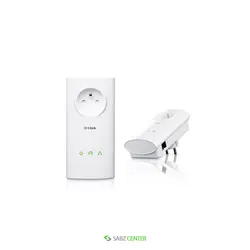گسترش دهنده اینترنت آداپتوری پاورلاین دی-لینک مدلDHP-P307AV D-Link DHP-P307AV PowerLine AV PassThrough Starter Kit
