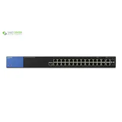 سوییچ مدیریتی 28پورت لینک سیسLGS528PLinksys LGS528P 28-Port Managed Switch